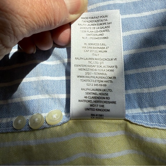 Ralph Lauren Pink, Blue, and Green Striped Shirt - Picture 5 of 8